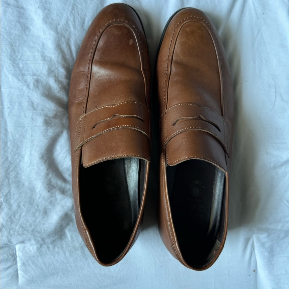 Johnston & Murphy Brown Leather Loafers Classic Slip-Ons